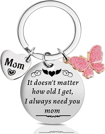 Christmas Small Gifts for Mom from Daughter Son,Funny Birthday Mom Gifts for Wife from Husband, Stocking Stuffers Secret Santa Gift Ideas Keychain for Cool Mother Mama Grandma Women Her