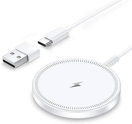 Magnetic Wireless Magsafe Charger iPhone: Fast Charging Pad for iPhone 17/16/15/14/13/12 Series & AirPods Pro 4-2, Strong Magnet, Dual Ports, Case-Friendly, Lightweight for Travel Home Office Desk