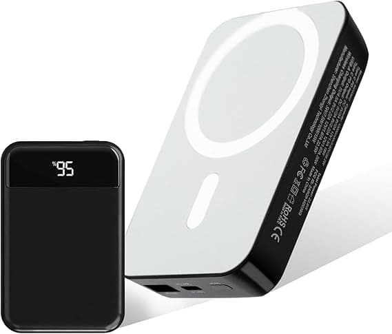 10000mAh Magnetic Power Bank: Fast Charging Wireless Magnetic Portable Charger with Type-C Digital LED Display - for iPhone 16 15 14 13 12 Series Battery Pack - for Business Trip and Travel