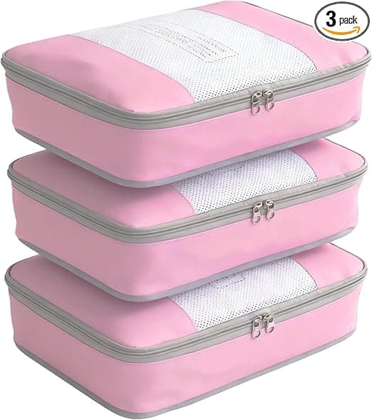 Packing Cubes for 22" Suitcase Travel Luggage Organizers - Travel Organizer Bags Luggage Clothes Accessories Storage Carry on Suitcase Packing Pouches Bag For Men Women Kids 1/2X3PACK