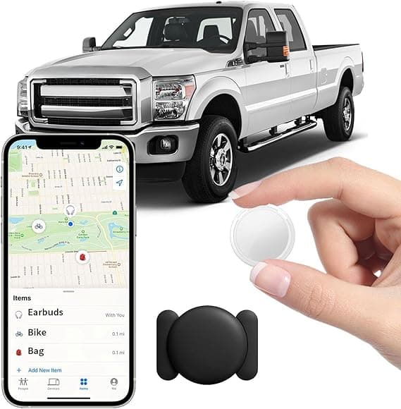 No Subscription GPS Tracker for Vehicles Work with Find My (iOS Only) Magnetic Case Real Time Location Mini Item Finder Global Coverage Hidden Car Tracking Device No Monthly Fee or SIM Card Required