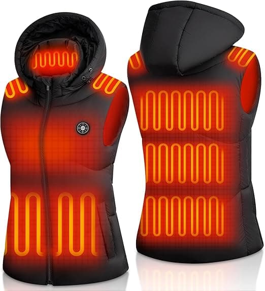 Heated Vest Women with 16000mAh Battery Pack Included, Electric Warm Heating Jacket Vest with 15 Heating Zones
